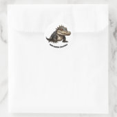Nieuw-Guinea krokodil chibi Ronde Sticker (Tas)