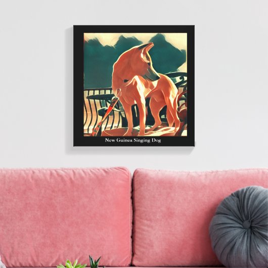 Nieuw-Guinea Zingende Hond Canvas Kunst (Insitu (Woonkamer))