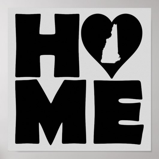 Nieuw-Hampshire Thuis Hart Staat Poster Bord (Voorkant)