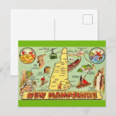 Nieuw-Hampshire Vintage Kaart (Voorkant / Achterkant)