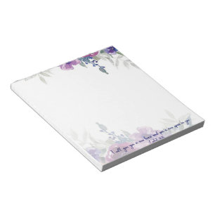Nieuw hart schriftuur waterverf bloemmotief  notitieblok