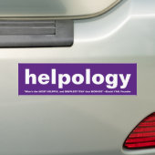 NIEUW! Helpologie Bumpersticker (Op auto)