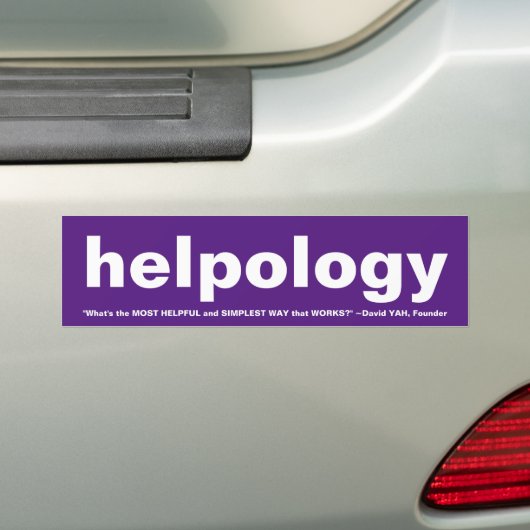 NIEUW! Helpologie Bumpersticker (Op auto)