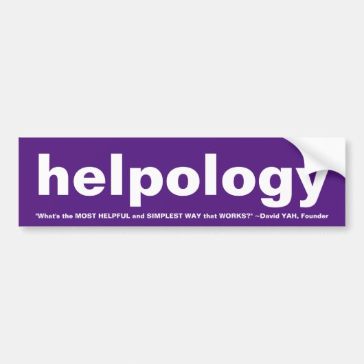 NIEUW! Helpologie Bumpersticker (Voorkant)