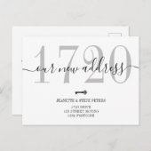 Nieuw het aantal zwarte witte het chroommanuscript aankondigingskaart (Voorkant / Achterkant)