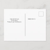 Nieuw het aantal zwarte witte het chroommanuscript aankondigingskaart (Achterkant)