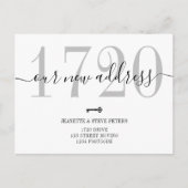 Nieuw het aantal zwarte witte het chroommanuscript aankondigingskaart (Voorkant)