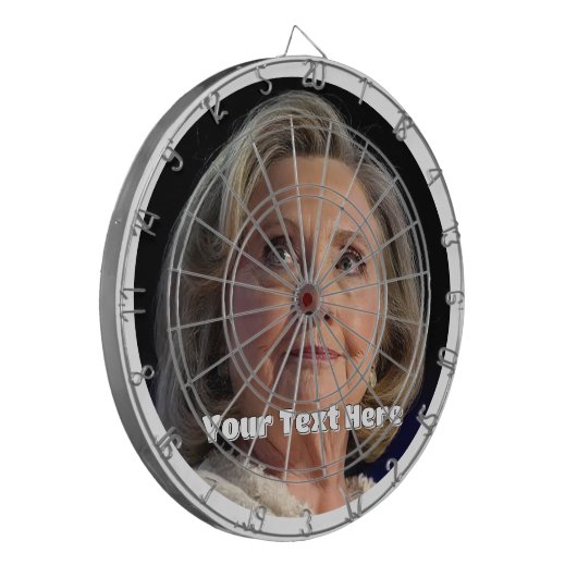 Nieuw Hillary Clinton Custom Dartbord (Voorkant Links)
