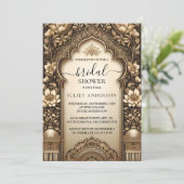 Nieuw Hindi Henna Mehndi Indiase stijl Vrijgezelle Kaart (Staand voorkant)