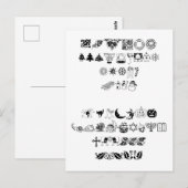 NIEUW HolidayPi BT afbeelding lettertype Briefkaart (Voorkant / Achterkant)