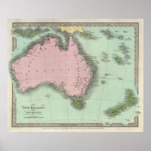 Nieuw-Holland en Nieuw-Zeeland Poster