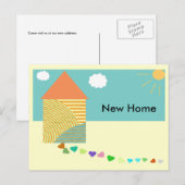 Nieuw Home Aankondiging Briefkaart (Voorkant / Achterkant)