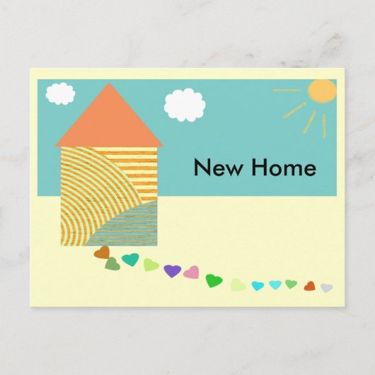 Nieuw Home Aankondiging Briefkaart (Voorkant)