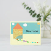 Nieuw Home Aankondiging Briefkaart (Staand voorkant)