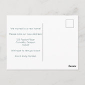 Nieuw Home Adres Bewegende Schattigee Country Vill Briefkaart (Achterkant)