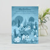 Nieuw Home Adres Bewegende Schattigee Country Vill Kaart (Staand voorkant)