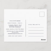 Nieuw Home Adres We hebben Floral Moving verplaats Briefkaart (Achterkant)