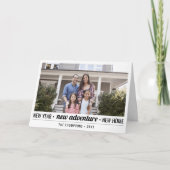 Nieuw Home Adventure Modern 2 foto Nieuwjaar gevou Feestdagen Kaart (Voorkant)