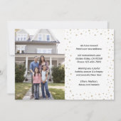 Nieuw Home Adventure Moderne foto Nieuwjaar Confet Feestdagenkaart (Achterkant)