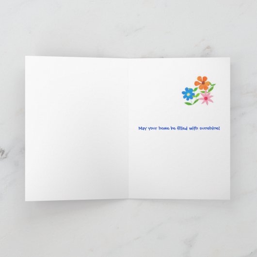 Nieuw Home Beste Wens Wenskaart - Flower Power Kaart (Binnen)