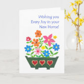 Nieuw Home Beste Wens Wenskaart - Flower Power Kaart (Gele Bloem)