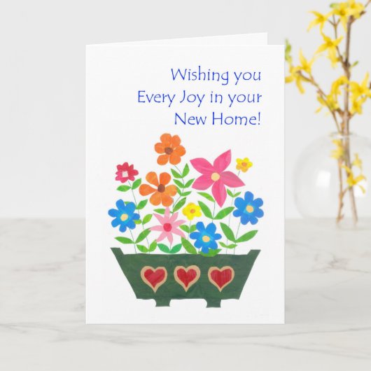 Nieuw Home Beste Wens Wenskaart - Flower Power Kaart (Gele Bloem)