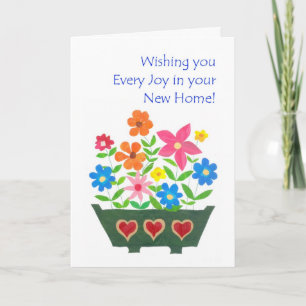 Nieuw Home Beste Wens Wenskaart - Flower Power Kaart