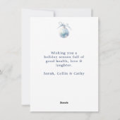 Nieuw Home Blauw Sneeuwman Kerstvakantie Kaart (Achterkant)