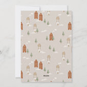 Nieuw Home Brick House Sneeuwman Winterscape Kerst Feestdagenkaart (Achterkant)