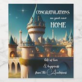 Nieuw home Castle Real Estate Wijn Etiket (Enkel label)