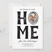 Nieuw Home Doodle Kerstvakantie Feestdagenkaart (Voorkant)