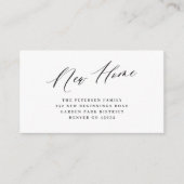 Nieuw 'home elegant'-typografiescript, eenvoudig i informatiekaartje (Voorkant)