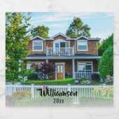 Nieuw Home Foto Jaar Housewarming Client Gift Sparkling Wijnetiket (Enkel label)