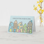 Nieuw Home Gefeliciteerd Paste Doodle Townhouses Kaart (Gele Bloem)
