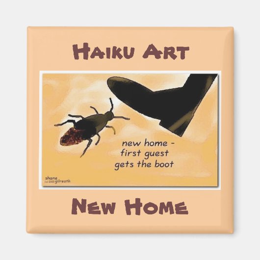 NIEUW HOME HAIKU KUNSTMAGNEET MAGNEET (Voorkant)
