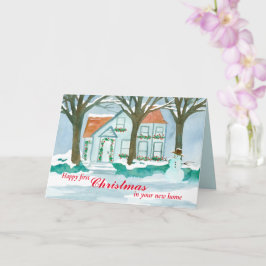 Nieuw home Happy Kerstfeest Real Estate Kaart