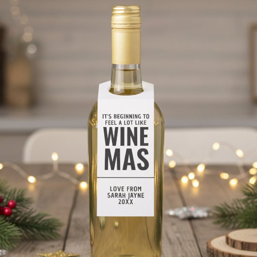 Nieuw Home Housewarming Winemas Bottle Hanger Labe