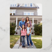 Nieuw Home Kerst Groen, Hout & Lichten 2 Foto Folie Feestdagenkaart (Achterkant)