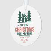 Nieuw Home Kerst Ornament 2024, Gepersonaliseerd (voorkant)