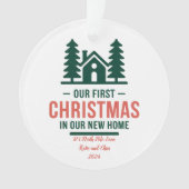 Nieuw Home Kerst Ornament 2024, Gepersonaliseerd (voorkant)