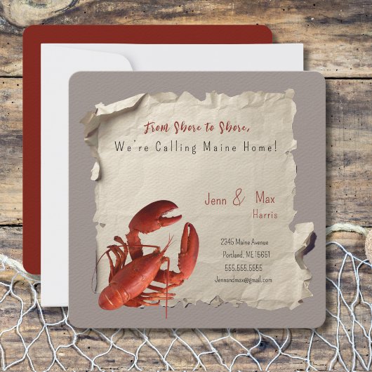Nieuw Home Maine Verhuisaankondiging Briefkaart
