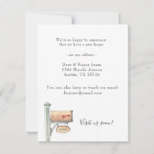 Nieuw Home met foto Bewegende aankondiging Kaart (Achterkant)