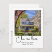 Nieuw Home met foto Bewegende aankondiging Kaart (Voorkant / Achterkant)