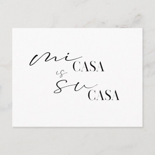 Nieuw Home Mi Casa We hebben nieuw adres verplaats Briefkaart (Voorkant)
