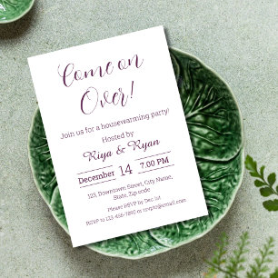 Nieuw Home Modern Elegant Paarse housewarming Kaart