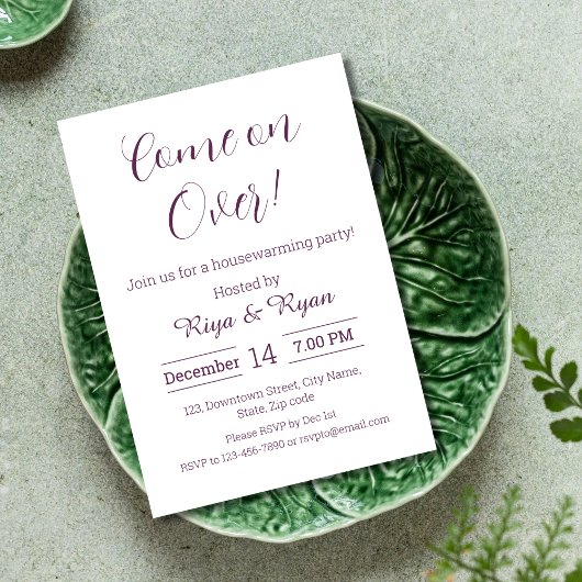 Nieuw Home Modern Elegant Paarse housewarming Kaart