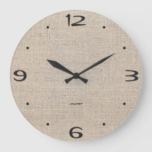 Nieuw Home Modern Wall Tijdstuk Gunny Sack Burlap Grote Klok