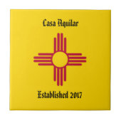 Nieuw Home New Mexico Zia Symbool Personaliseer Te Tegeltje (Voorkant)