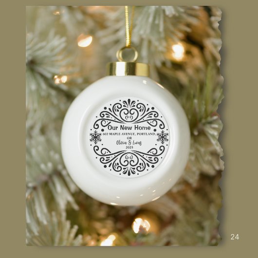 Nieuw Home Open Huis Housewarming sneeuwvlok Keramische Bal Ornament