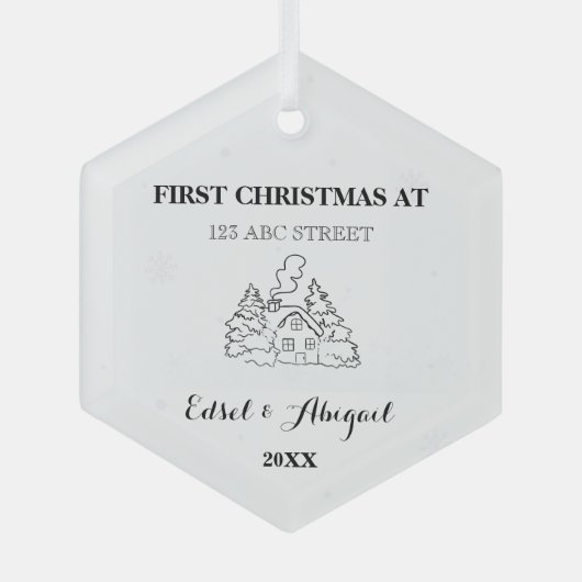 Nieuw Home Ornament - Gepersonaliseerde nieuwe Hom (Voorkant)